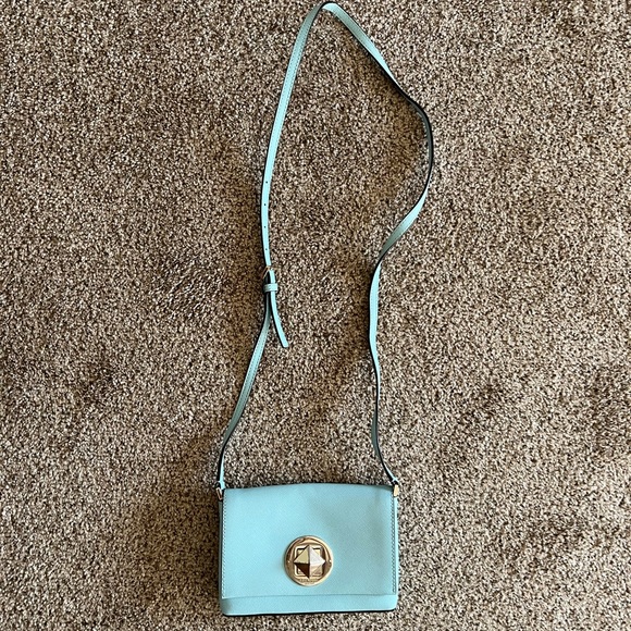 kate spade Handbags - Kate Spade Sally Newbury Lane Mini Tiffany Blue Square Latch Crossbody